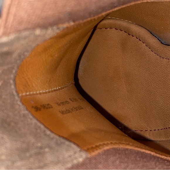 Trask Tatom brown suede wedge ankle bootie boots 8.5 - Picture 6 of 11